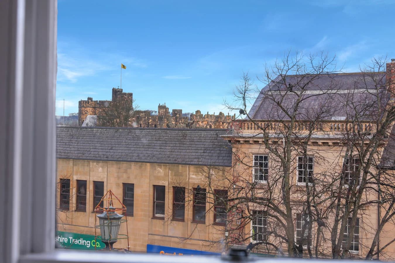 Stunning views of Alnwick Castle from the former Tea Warehouse
