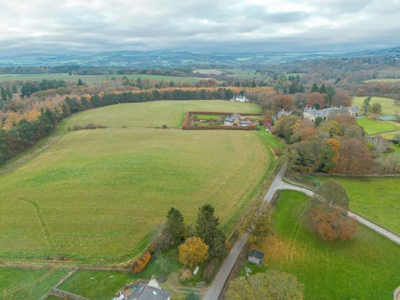 Expansive grounds stretching across the Northumberland countryside