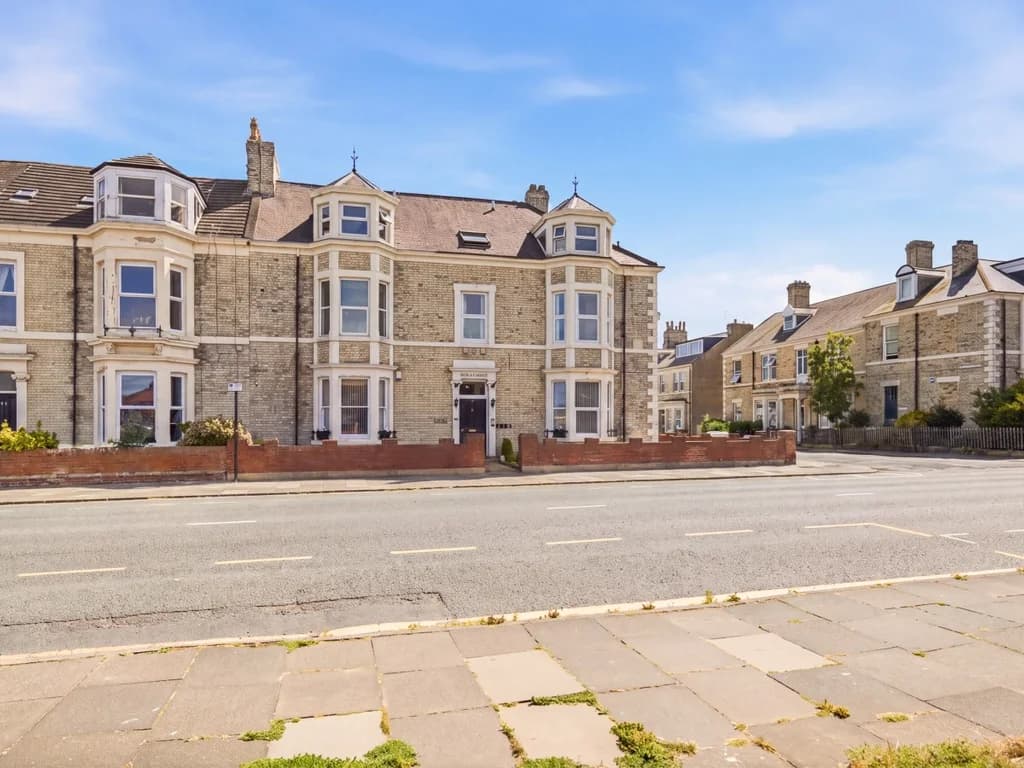 Exterior view of the apartment building on Percy Park Road.