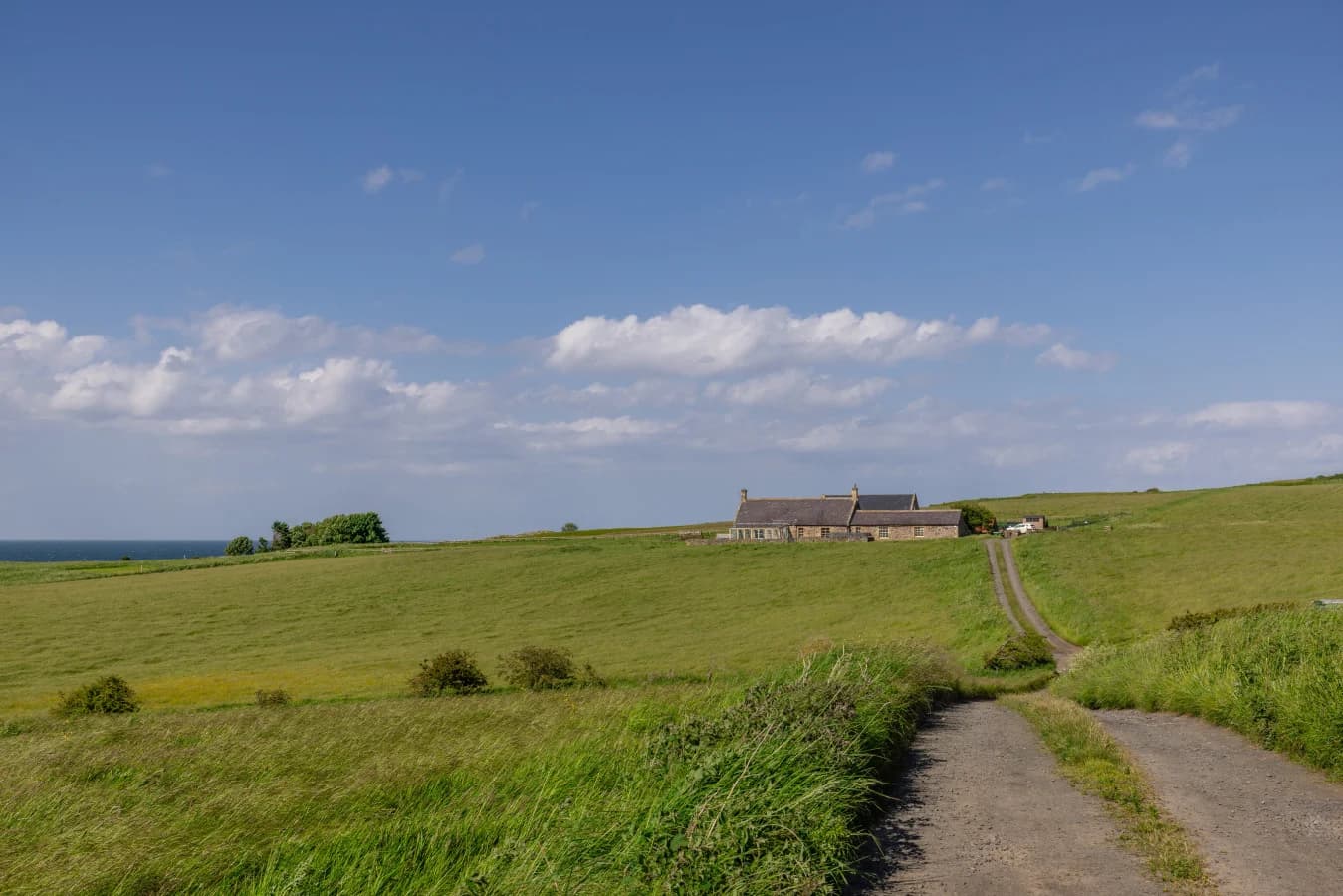 Coastal path leading towards Budle Newton Cottage