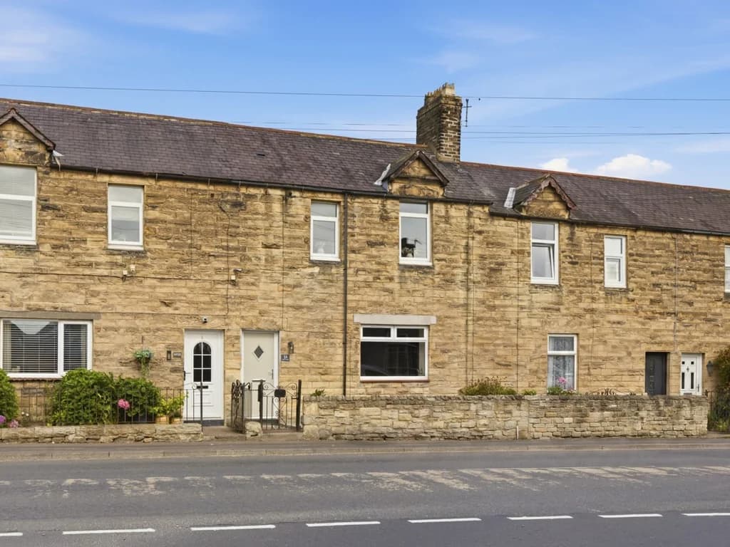 Traditional stone terrace exterior with private cottage entrance