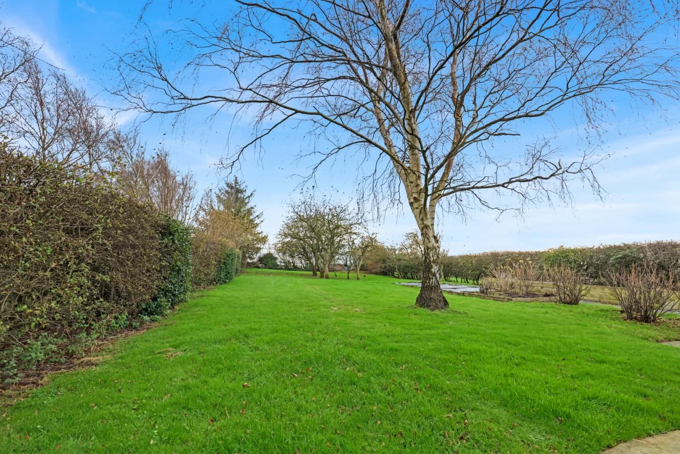Expansive garden overlooking the peaceful Northumberland countryside