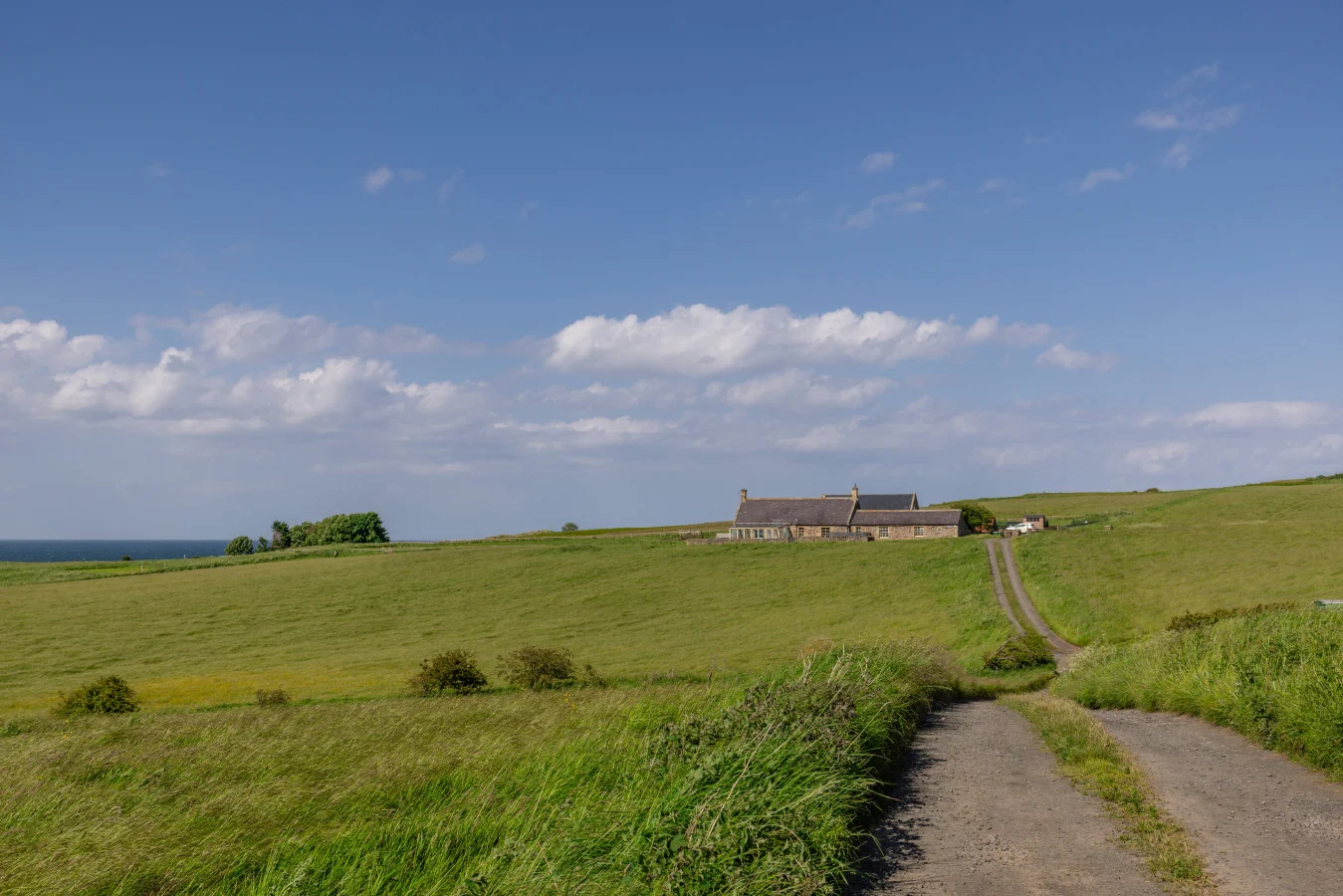 Coastal path leading towards Budle Newton Cottage