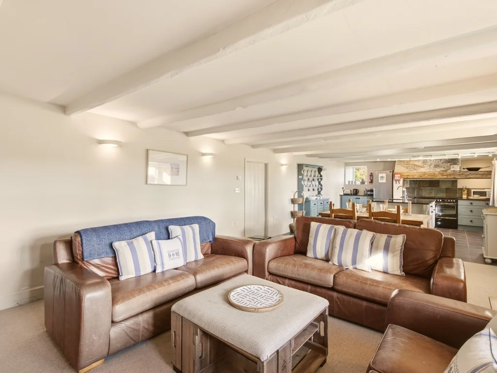 Relax in the lounge with comfortable sofas and a bright interior